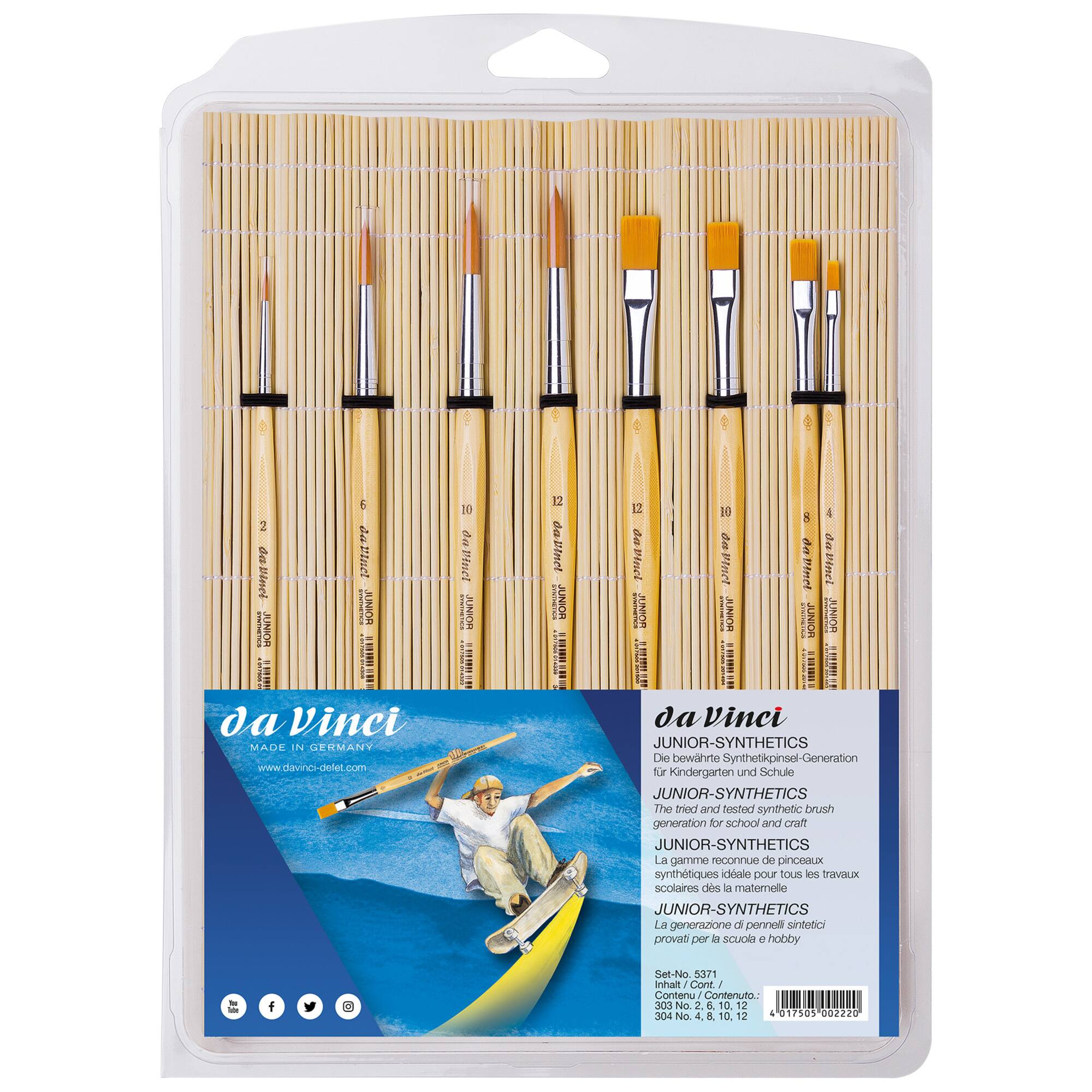 da Vinci JUNIOR Synthetics 8 Piece Brush Set